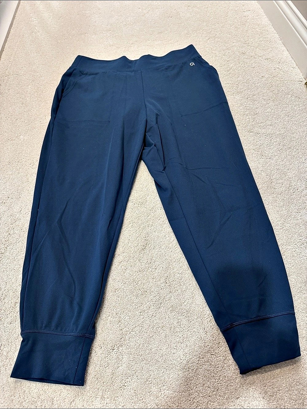 GapFit Studio High Rise Jogger High Rise Joggers in Blue Size Large Like New
